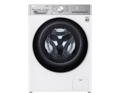 LG Waschtrockner V9WD128H2 A/E, WM12kg, WT8kg, 72dB