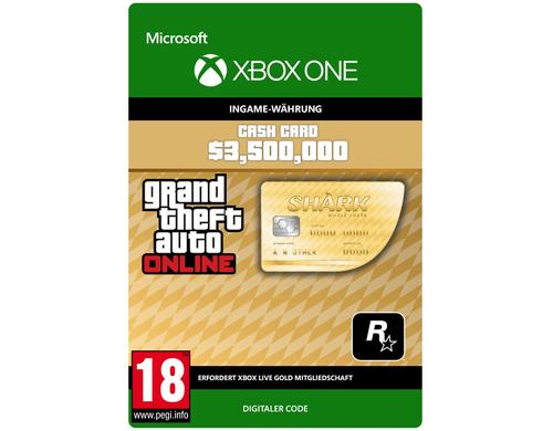 GTA V: Whale Shark 3'500'000 Cash Card Erfordert Xbox Live Gold