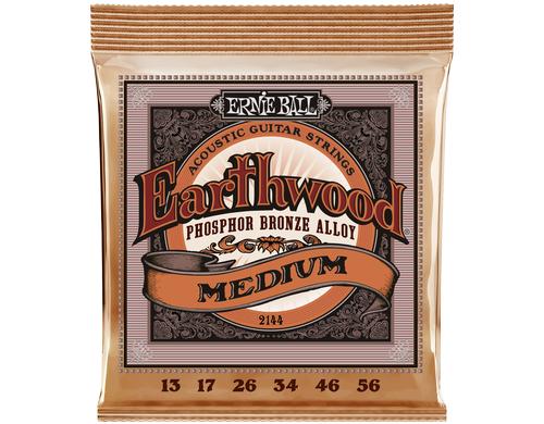 Ernie Ball 2144 Earthwood Phosphor Bronze Akustik Saitensatz, Medium 13-56