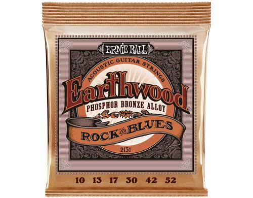 Ernie Ball 2151 Earthwood Phosphor Bronze Akustik Saitensatz, Rock & Blues 10-52