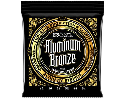 Ernie Ball 2566 Aluminum Bronze Akustik Saitensatz, Medium Light 12-54