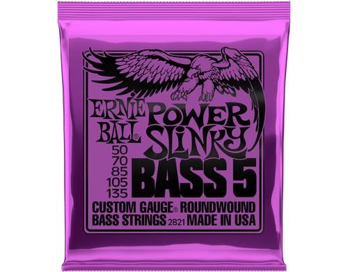 Ernie Ball 2821 Slinky E-Bass Saitensatz, 5-String, Power 50-135