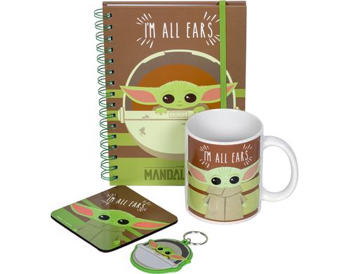 Star Wars Geschenkbox Baby Yoda Tasse, Untersetzer, Anhnger, Notizbuch