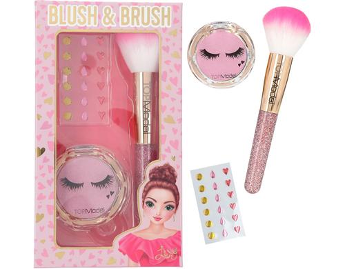 Depesche MakeupSet Blush&Brush Top Model Mit Pinsel, Blush und Sticker