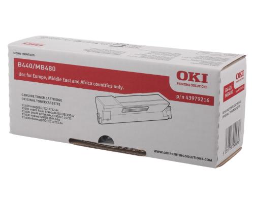 OKI Toner 43979216, schwarz,zu B440/MB480 12'000 Seiten bei 5% Deckung