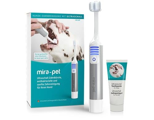 Mira Pet Ultraschallzahnbrste Starter-Kit, fr Hunde