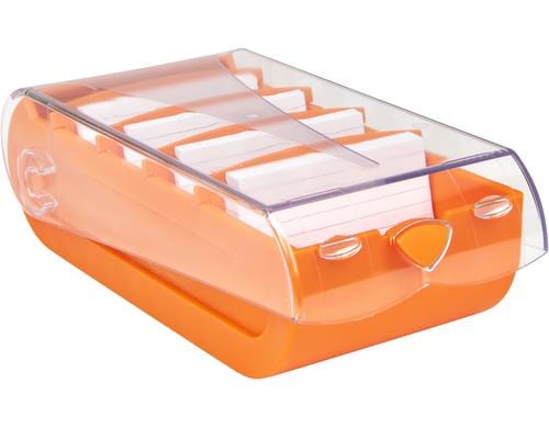 Biella Karteibox Bunny A7 orange Inkl. 4 Trennstege, 100 Karten