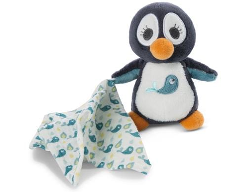 Nici Schmusetier Pinguin Watschili 3D 13cm mit Mulltuch