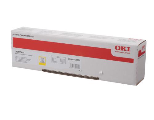 Oki Toner 44643001 zu Oki C801/821 yellow, 7'300 Seiten