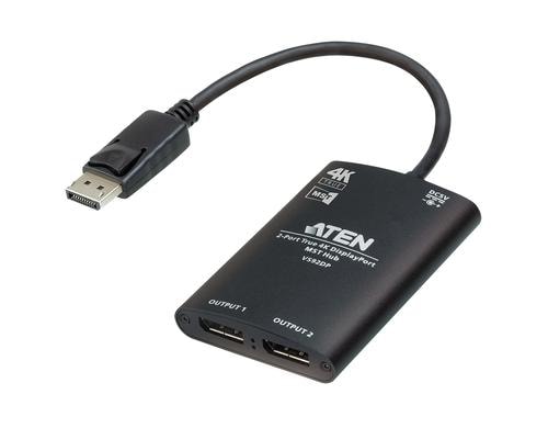 Aten VS92DP DP Splitter MST Hub 2-Port 2-Port, Displayport, True 4K