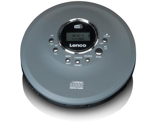 Lenco CD-400GY, CD / MP3 Player, mit DAB+ portabel, inkl. Kopfhrer und Akku