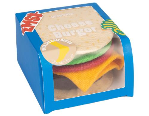 EatMySocks Cheesburger Socken 1 Paar unisex Socken, eine Grsse