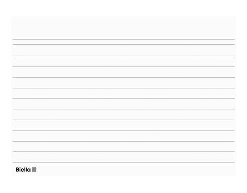 Biella Karteikarten weiss A6, liniert, 100 Stk