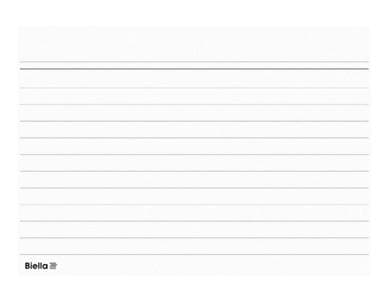 Biella Karteikarten weiss A8, liniert, 200 Stk