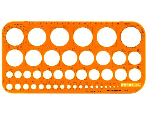 Rumold Profi Kreisschablone Durchmesser 1,0 - 36 mm