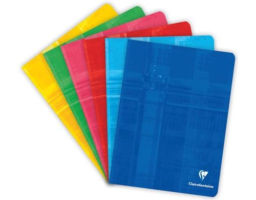 Clairefontaine Heft assortiert 10 Stk 17 x 22 cm, 5 mm kariert, 48 Blatt, Stab 4