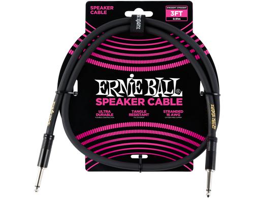 Ernie Ball 6071 Boxenkabel gerade/gerade, schwarz, 0,9m