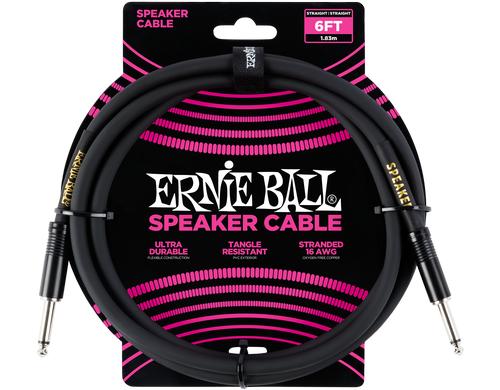 Ernie Ball 6072 Boxenkabel gerade/gerade, schwarz, 1,8m