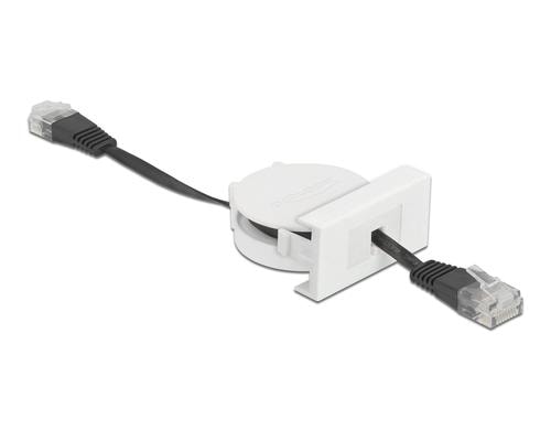 Delock Easy 45 Modul Netzwerk Aufrollkabel RJ45 Cat.5e, schwarz