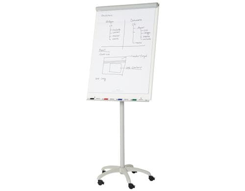 Berec Flipchart auf Rollen grau