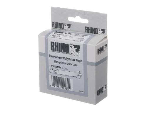 Dymo Rhino ID1 Schriftband, Polyester,weiss 24mm x 5.5m, fr ebene Oberflchen