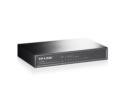 TP-Link TL-SF1008P: 8Port PoE Switch 4xPoE 15.4Watt, Stahlgehuse