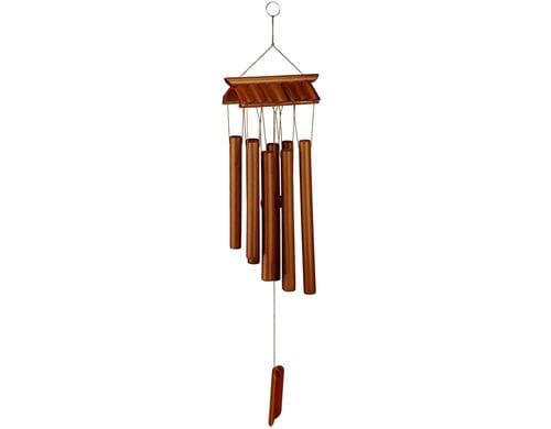 relaxdays Windspiel Tempel Bambus, 62 x 15 x 8 cm (HxBxT)