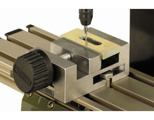 Proxxon Przisions-Schraubstock PM40 aus Stahl gefrst in Holzkasten