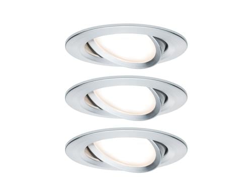 Paulmann EBL Set Nova Plus Coin schwenkbar dim. LED 3x6W 2700K 230V 51mm Alu ged.