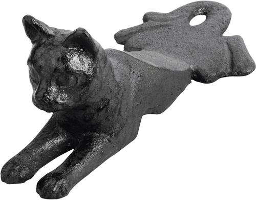 Esschert Design Trkeil Katze Gusseisen, 16.8x8x6.8 cm (LxBxH)