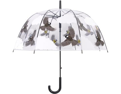 Esschert Design Regenschirm Vogel 2seitig POE, transparent, 80.8x81 cm (DxH)