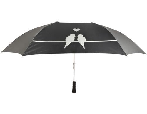 Esschert Design Partner-Regenschirm XL schwarz, 128.5x96.5x73.5 cm (LxHxB)