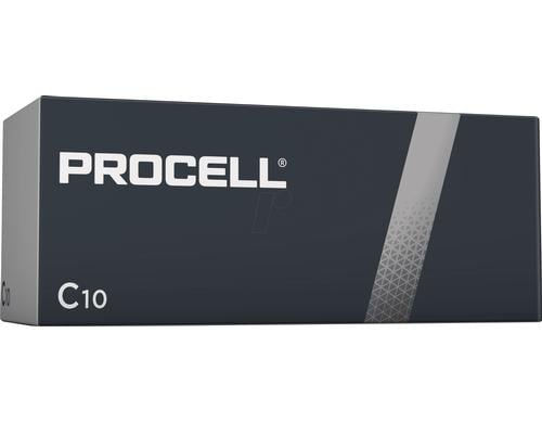 DURACELL Batterie PROCELL 8100mAh 1,5 Volt, 8100mAh, 10 Stck, LR14