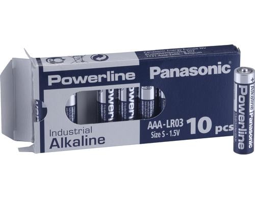 Panasonic Alkaline Powerline Industrial AAA 1,5 Volt, 10 Stck, LR03