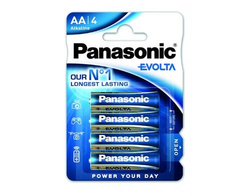 Panasonic Evolta AA-Alkali,1.5 V 1,5 Volt, 4 Stck