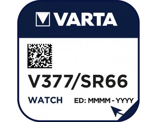 Varta Knopfzelle Watch 377 / SR66 1,55 Volt, 1 Stck, Silberoxid-Zink