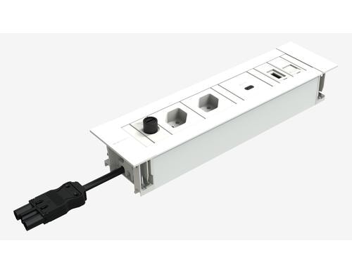 IBConnect INTRO2.0 2xT13, USB C-60, 1xCat6, HDMI weiss