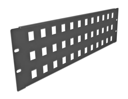 Delock 19 Keystone Patchpanel 48 Port, 3 HE, schwarz