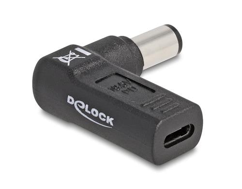 Delock USB-C zu HP 7.4x5.0mm Adapter Buchse zu Stecker 90, gewinkelt