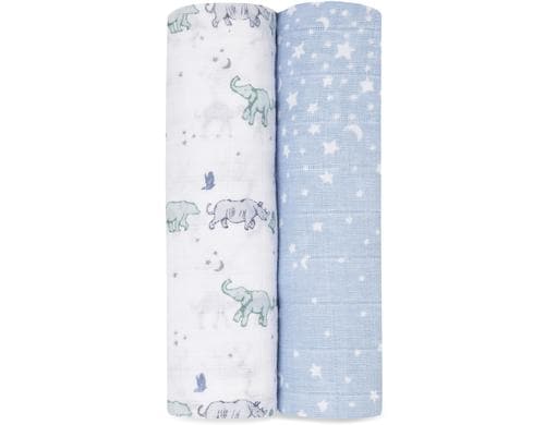 Aden & Anais Mulltuch Puck rising star 2er 120 x 120cm, 2er Packung, Baumw.