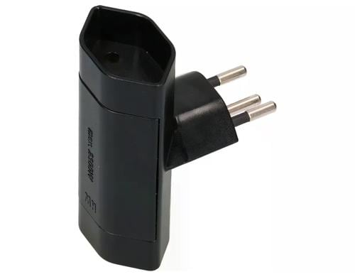 Max Hauri Abzweigstecker 2x T13 T-Form 3-polig, schwarz