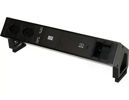 Bachmann DESK2 Steckdosenleiste Schwarz 2x T13, 1x USB-C, 1x leer