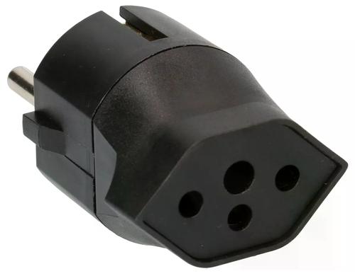 Max Hauri Fixadapter Schuko/T13 3-polig, schwarz