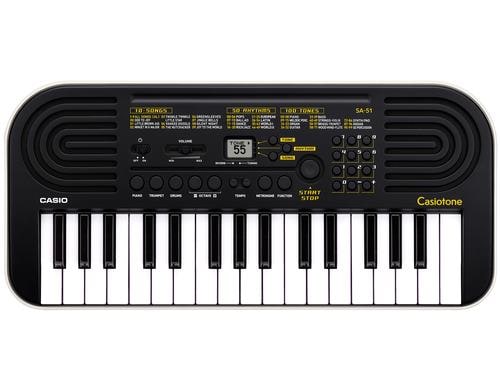 CASIO SA-51 Mini Keyboard, 32 Keys, schwarz / weiss