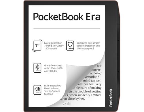 PocketBook Era 64GB, Sunset Copper, 300DPI 7 E-Ink Carta 1200, 16 Graustufen,1GB RAM