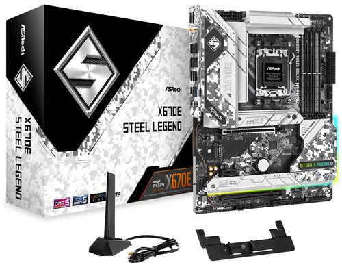 ASRock X670E STEEL LEGEND, ATX, AM5 AMD X670E, AM5, 4x DDR5, 1x PCI-E 5.0