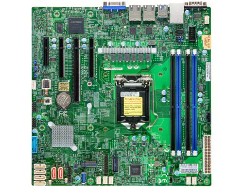 Supermicro X12STL-F: 1x LGA-1200 C252, 4x DIMM, 2x 1GbE LAN