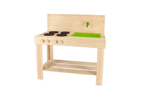 Esschert Design Matschkche, Holz 78x43x87 cm, Gardiniaschlauch-Anschluss