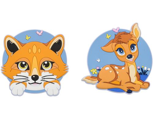 Schneiders Badgets Patches mit Klett 2 Stck, Fox + Baby Deer