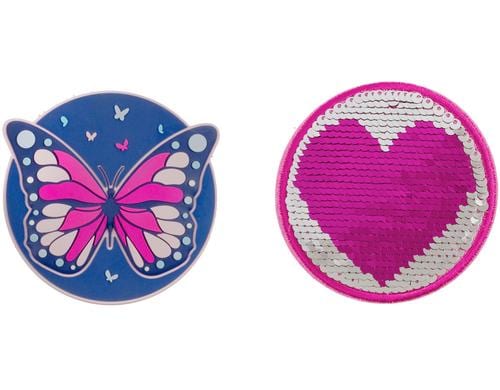 Schneiders Badgets Patches mit Klett 2 Stck, Butterfly + Heart